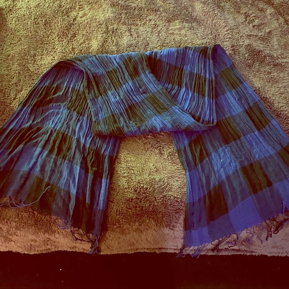 EXPRESS Blue and Black Scarf - Picture 1 of 2